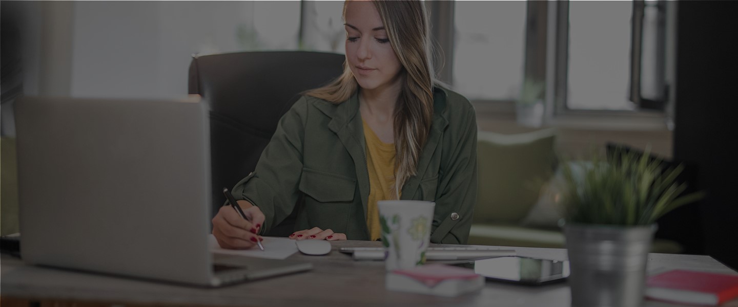 lifelong learning woman at desk